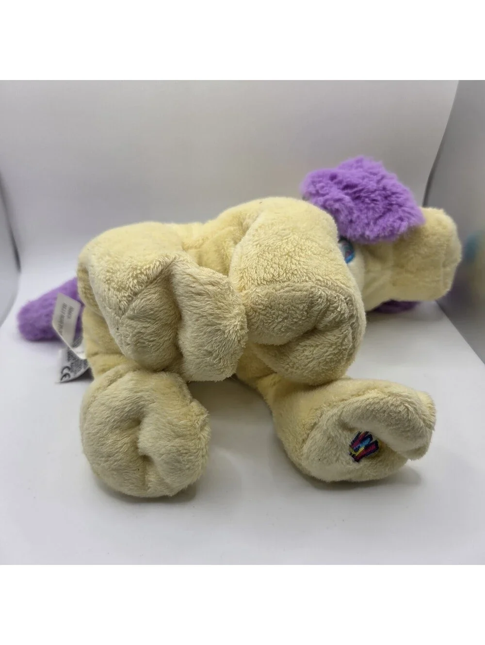 GANZ Webkinz Jelly Bean Puppy Plush HM474 Retired Yellow Purple 2008 No Code